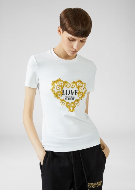 Tricouri Versace Valentine's Day Logo Dama | BKJHNPX-80